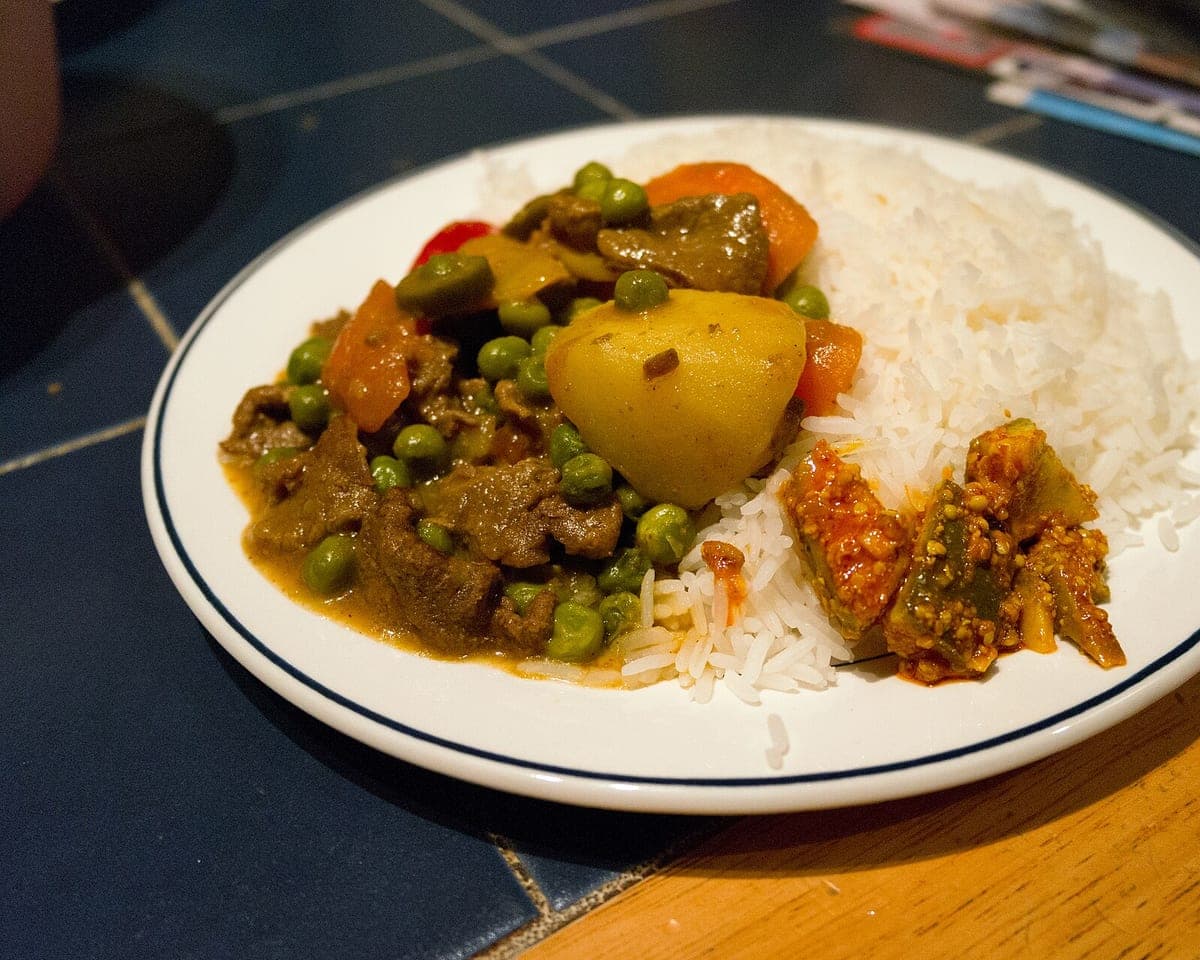 Rice with Beef or Liver Stew